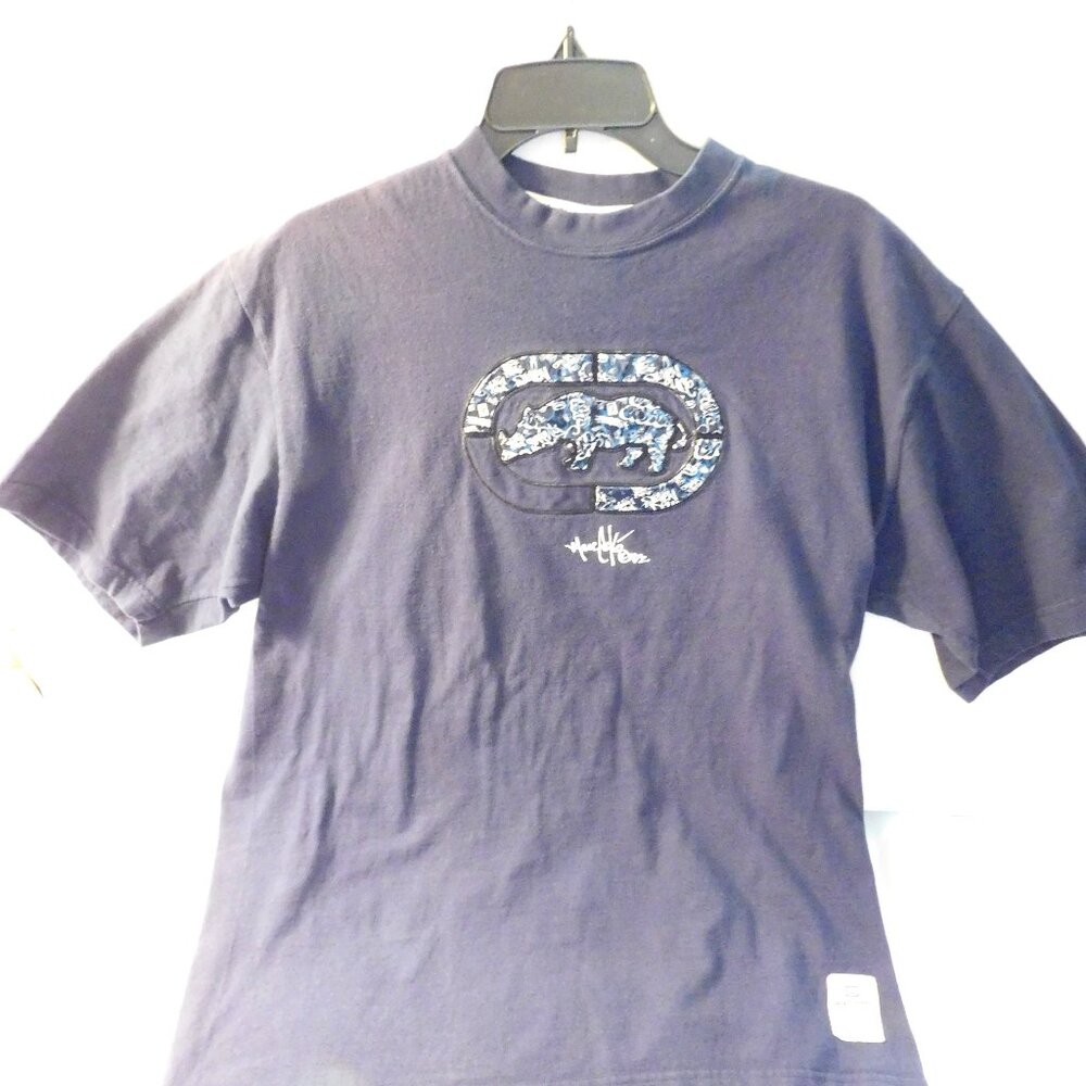 ecko unltd Men's Navy Blue T-shirt Size Large